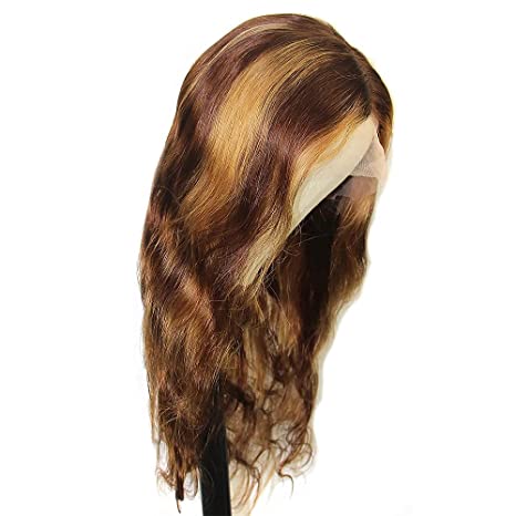 Highlight Lace Front Wig Human Hair Ombre Brazilian Body Wave Glueless Human Hair Wig