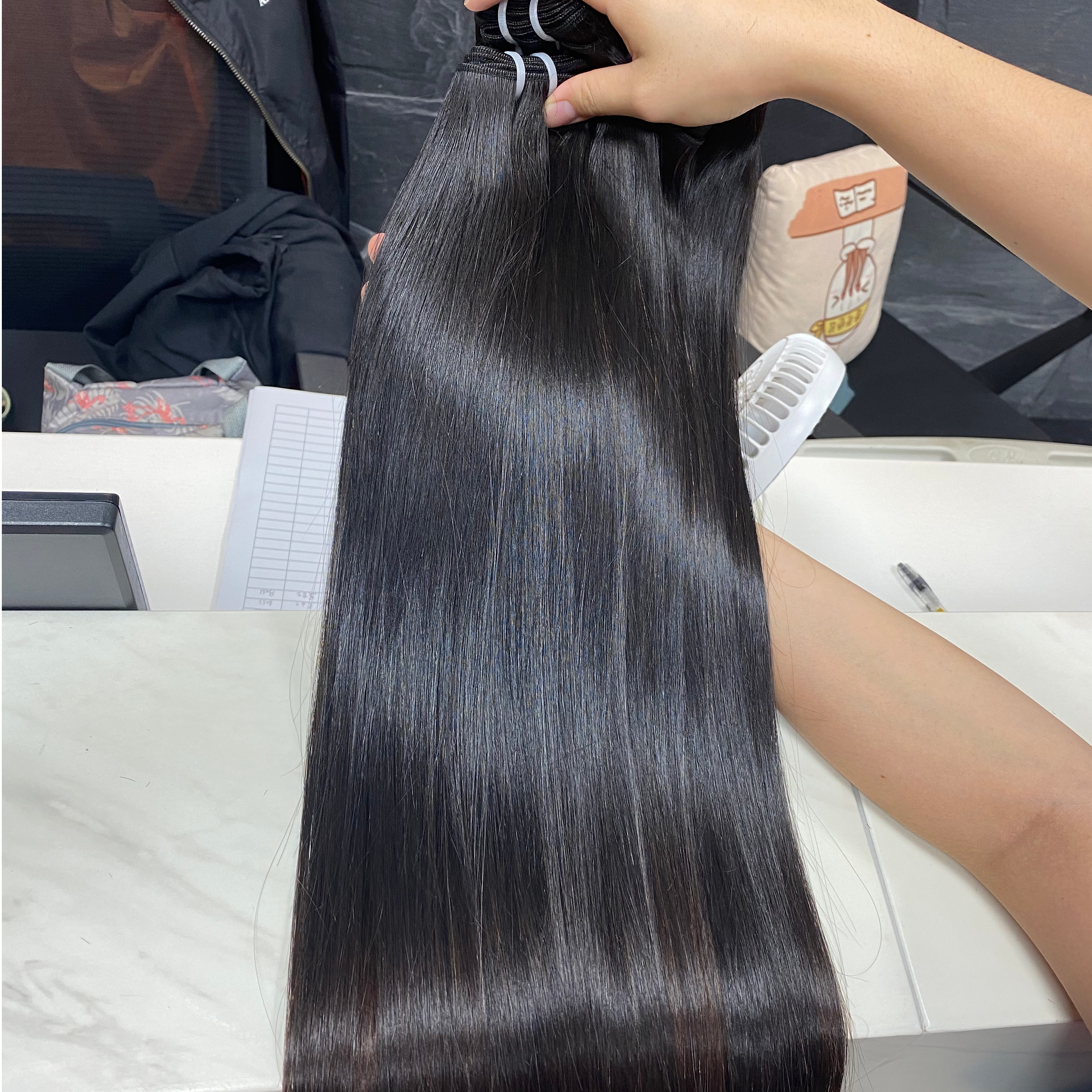 Ombre Straight Hair Bundles With Closure Black Brown