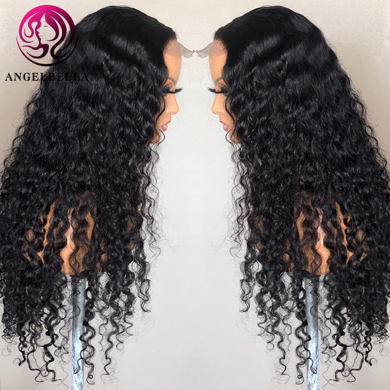 Deep Wave Human Hair Bleaching Knots on Lace Closure Wig