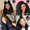 Microlinks Kinky Straight Hair Bundles Kinky Straight Human Hair for Crochet
