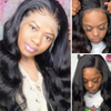 Beauty Supply Human Hair Bundles with Frontal Good Lace Front Wigs