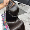 180% Density 9A Brazilian 13×4 Bone Straight Human Hair Lace Front Wigs 