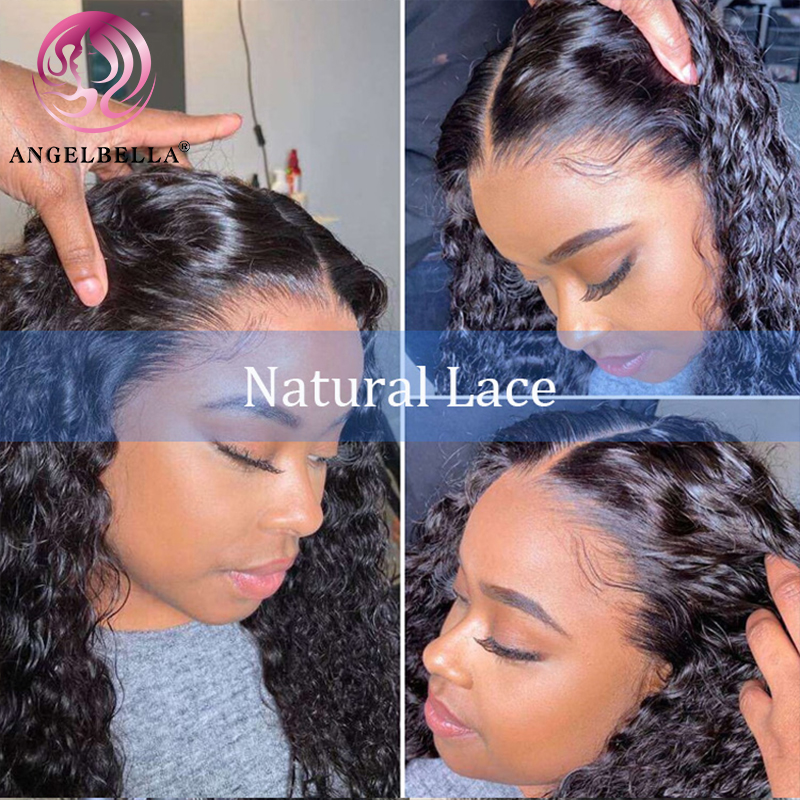 AngelBella DD Diamond Hair Water Wave Curly 13x4 HD Lace Front Human Hair Wigs
