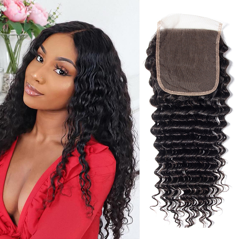 5x5 Side Part Lace Closure Deep Wave