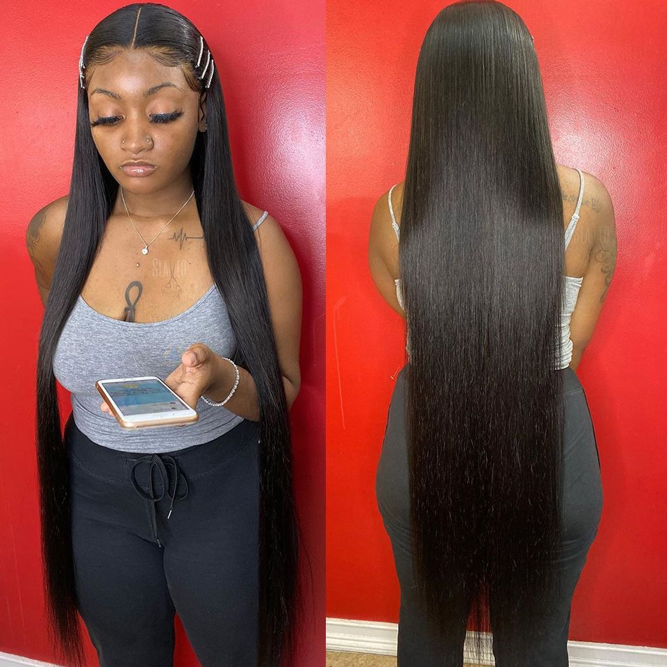 Straight Hair Long Lace Front Wigs 26 Inch Human Hair Lace Front Wig Vendors