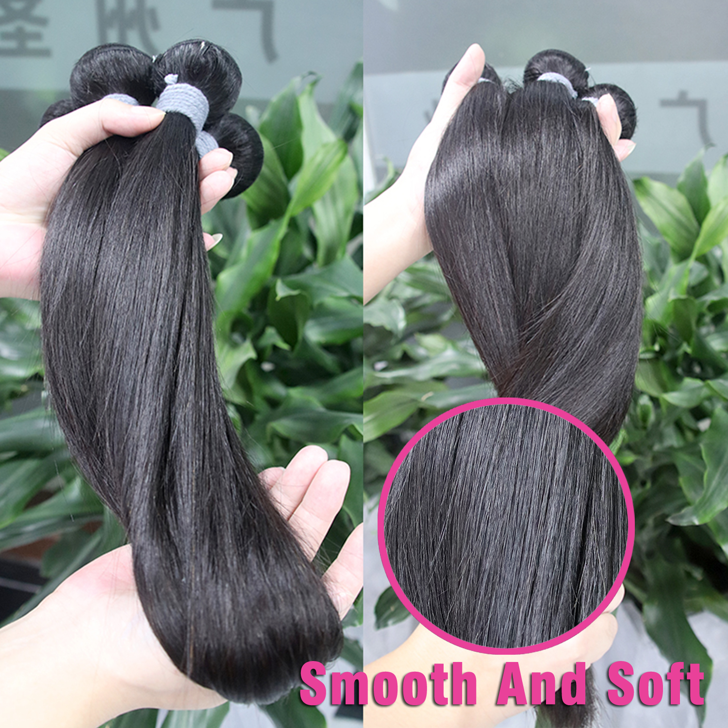 Brazilian Virgin Straight Hair 4 Bundles 14 16 18 20 Inch 100% Unprocessed Human Hair Bundles Straight Hair Extensions Double Strong Weft