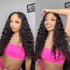 10A Brazilian HD Transparent Water Wave Lace Front Wigs Human Hair 