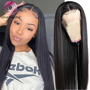 AngelBella DD Diamond Hair Best Online Wig Store Straight Brazilian Lace Front Hair Wig