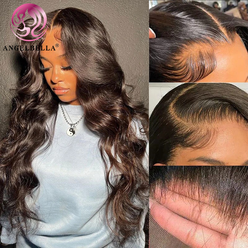 Angelbella Queen Doner Virgin Hair 13x4 Body Wave Huamn Hair HD Lace Front Wig